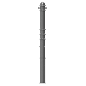 Ornamental bollard | Series 479B | � 76 mm | removable, self-engaging lockwith hot-dip galvanized ground socket part-no. 476.40approx. 400 mm below ground | with triangular locking mechanism acc. with DIN 3223 | with 2 eyelets